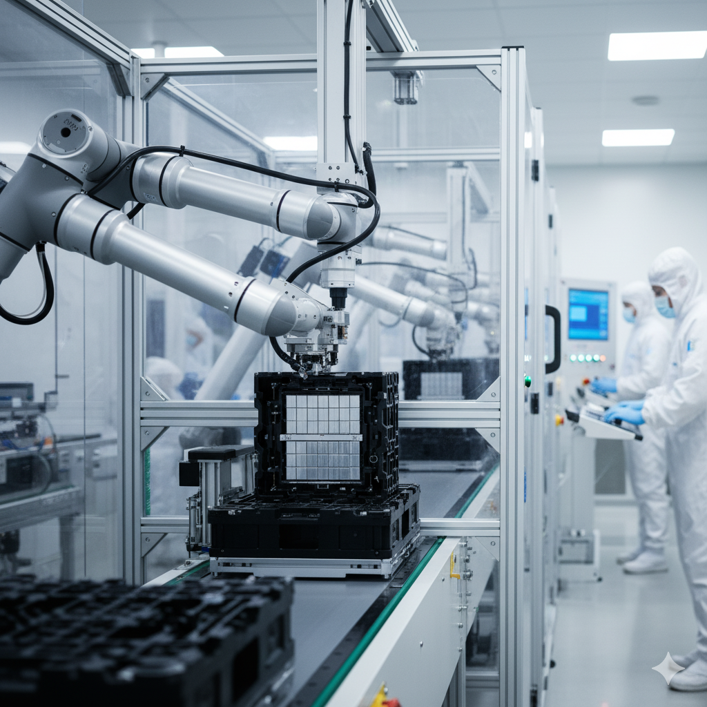 2차전지 조립 라인 이미지